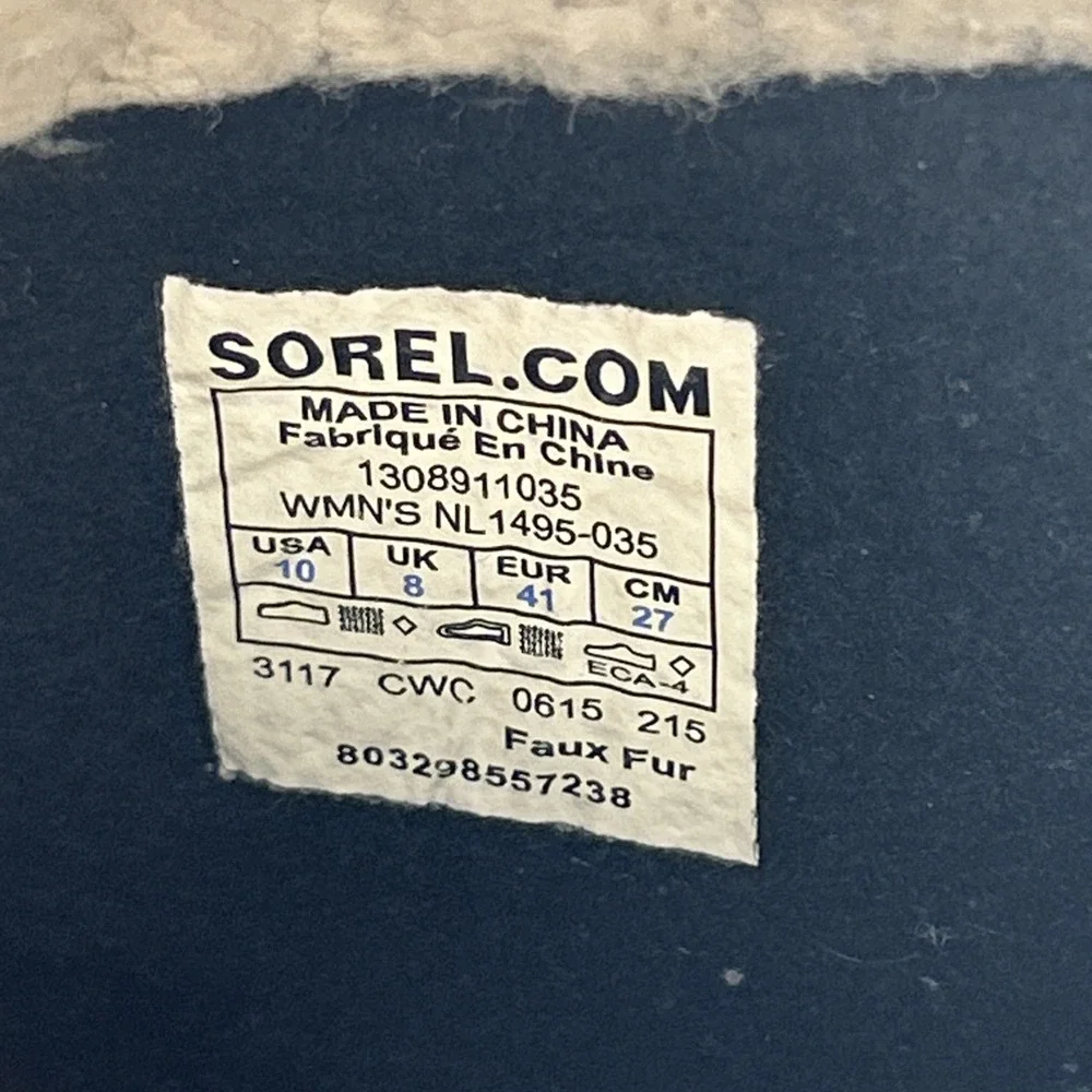 Sorel Men's Size 10 NL1495 Winter Carnival Waterproof Snow Boots Fur Lined